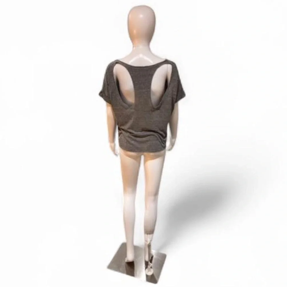 Gray Tee w/Open Racerback Detail - Picture 4 of 4